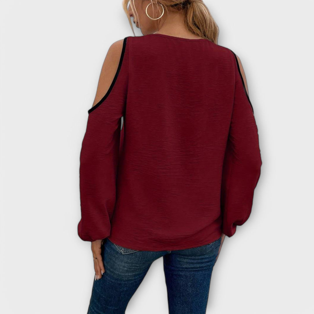 Blouse with Square Neckline